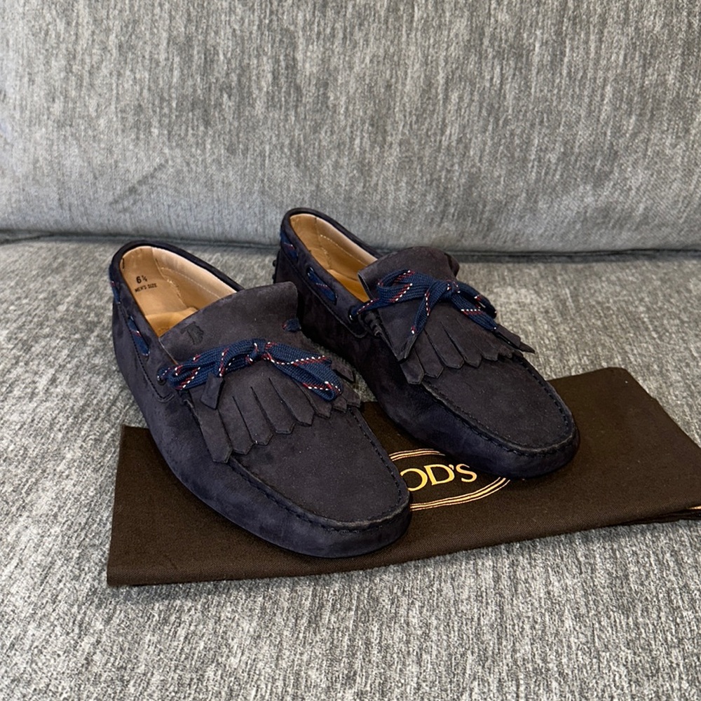 Tod’s - Men’s Loafers in Blue/Navy, size 7.5US (6.5UK)